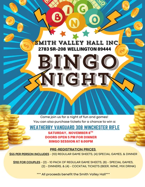 Bingo Night 2025 flyer